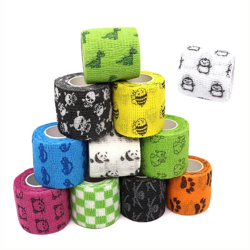 Crossfit Equipment - Dierenpatroon bedrukt zelfklevend elastisch verband 4,5