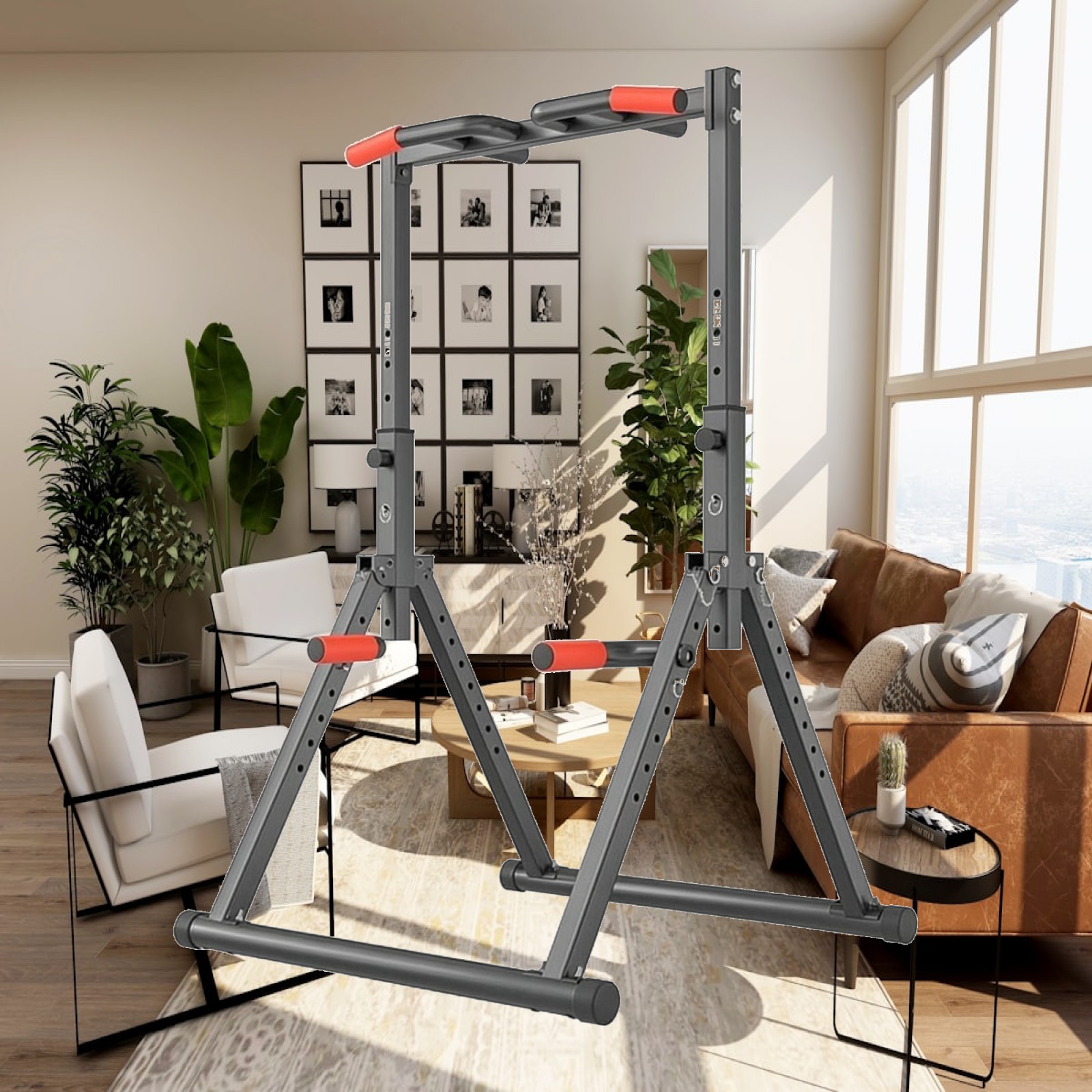 Pull Up Bar Grip - Verstelbare kindertrekstang met schuimhandvat, stevig fitnessapparaat