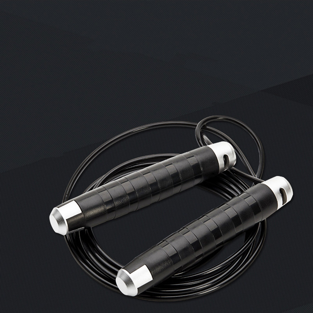 Zwarte stalen kabel springtouw - Jump Rope Speed Bearing recensie en prijs