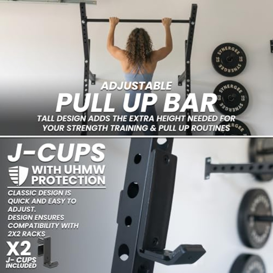 Wandgemonteerde squat rack voo - Pull Up Bar Grip recensie en prijs